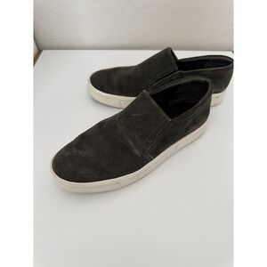 VINCE Shoes Women's Size 7M Slip On Sneakers Mules‎ Green Suede Leather Eur 37.5